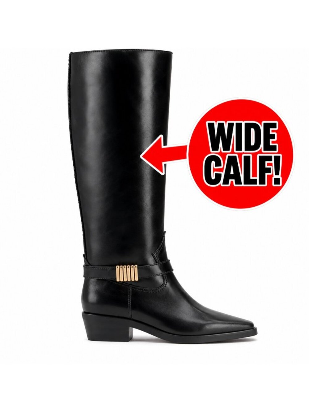 Vince Camuto Melise Knee High Riding Leather Boot 10M WIDE CALF